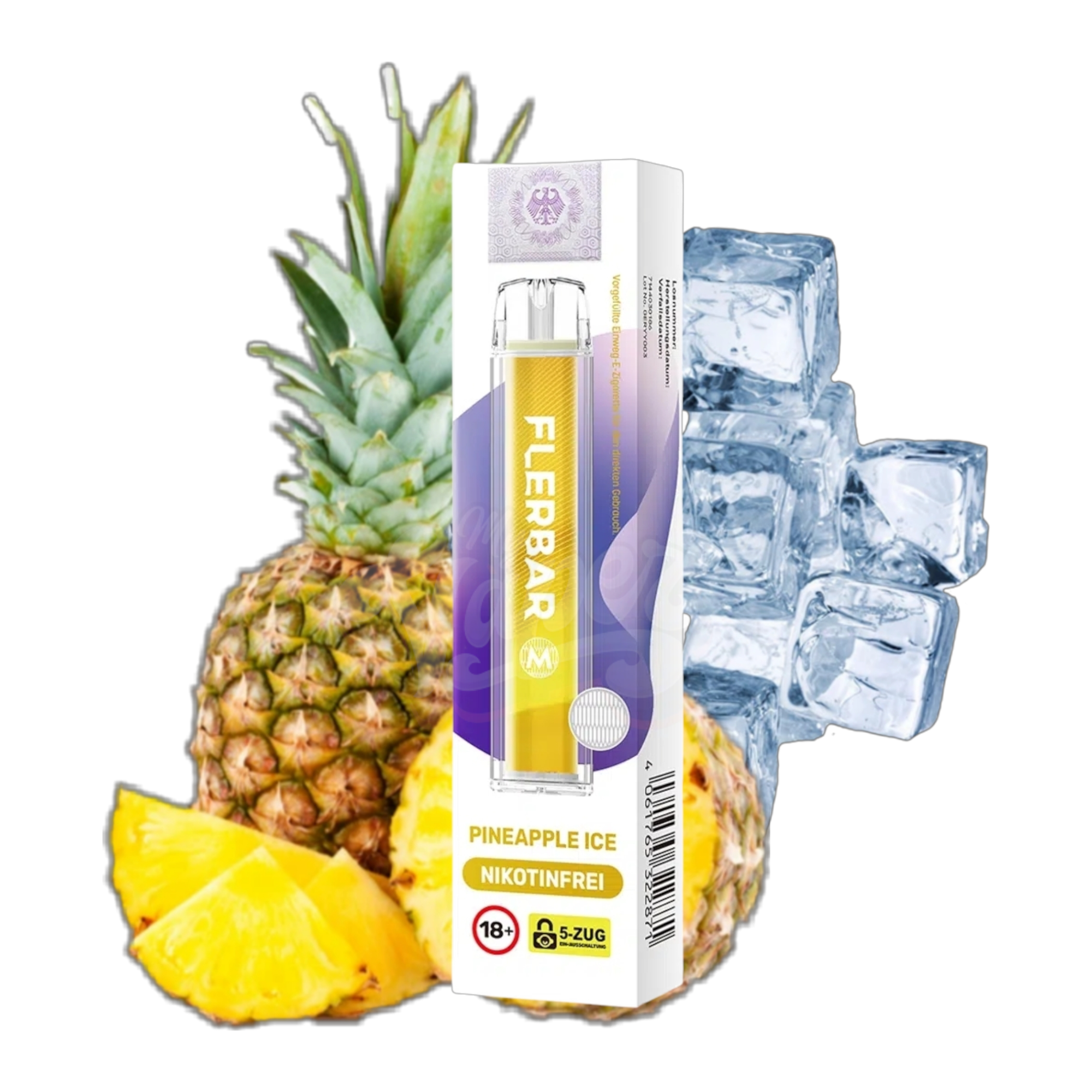 Nikotinfrei - Flerbar - Einweg E-Zigarette - Pineapple Ice - 0mg - CP