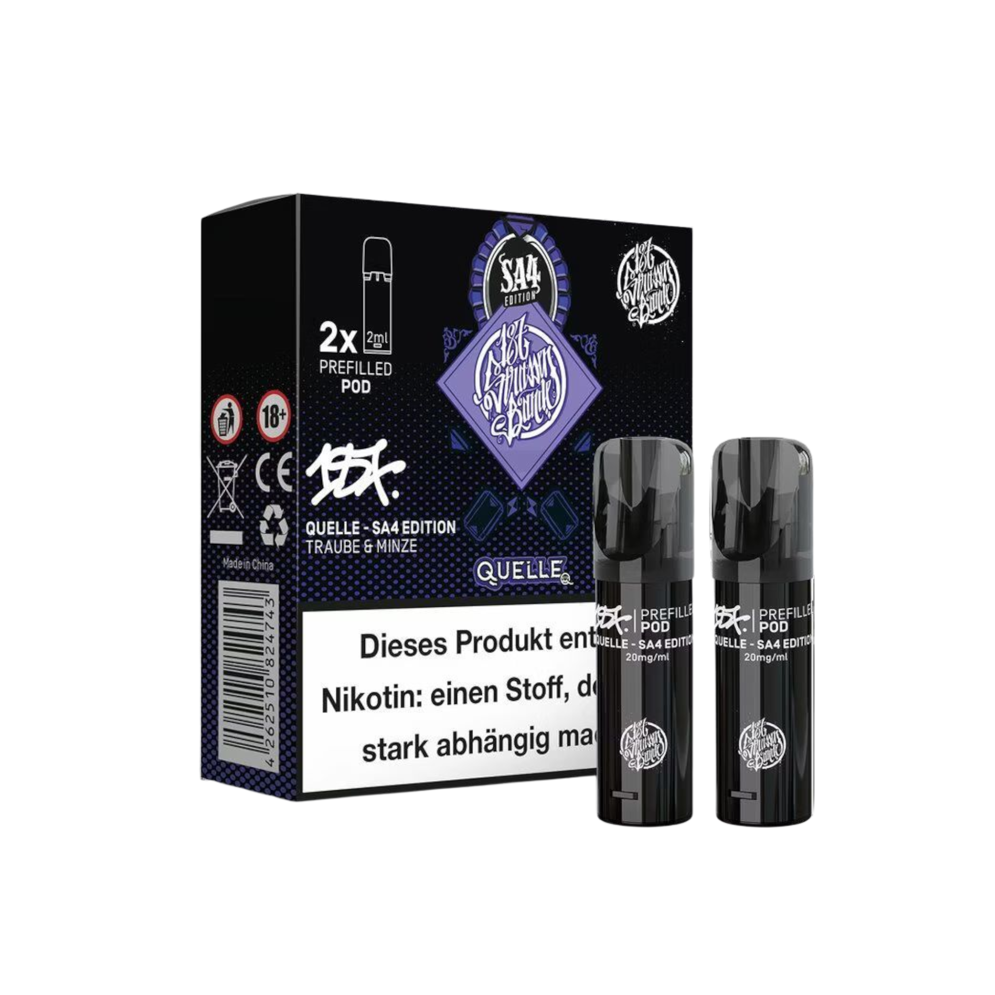 187 Straßenbande - Prefilled Pod Quelle - SA4 Edition - 2ml - 2er Pack