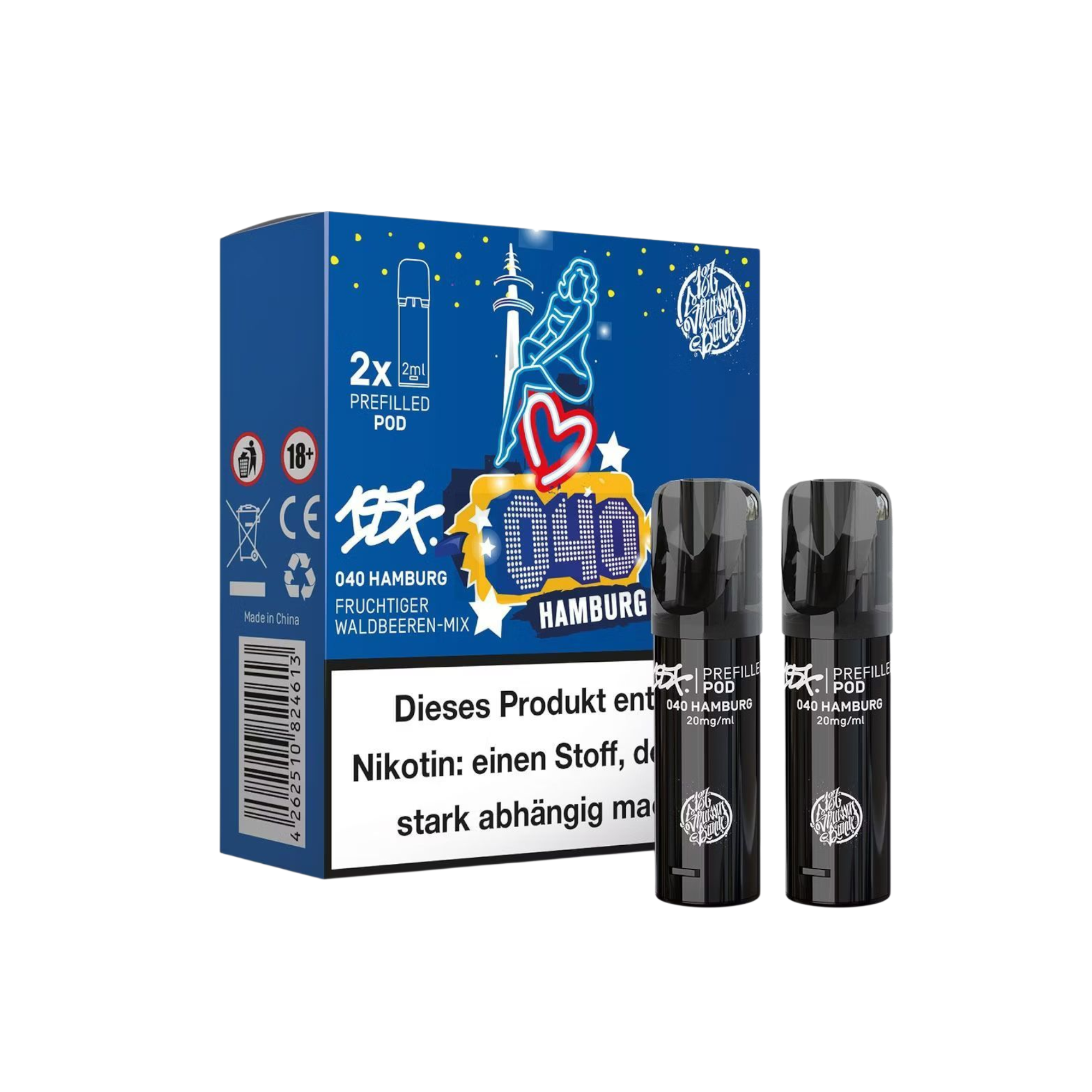 187 Straßenbande - Prefilled Pod - 2ml - 2er Pack - 040 Hamburg