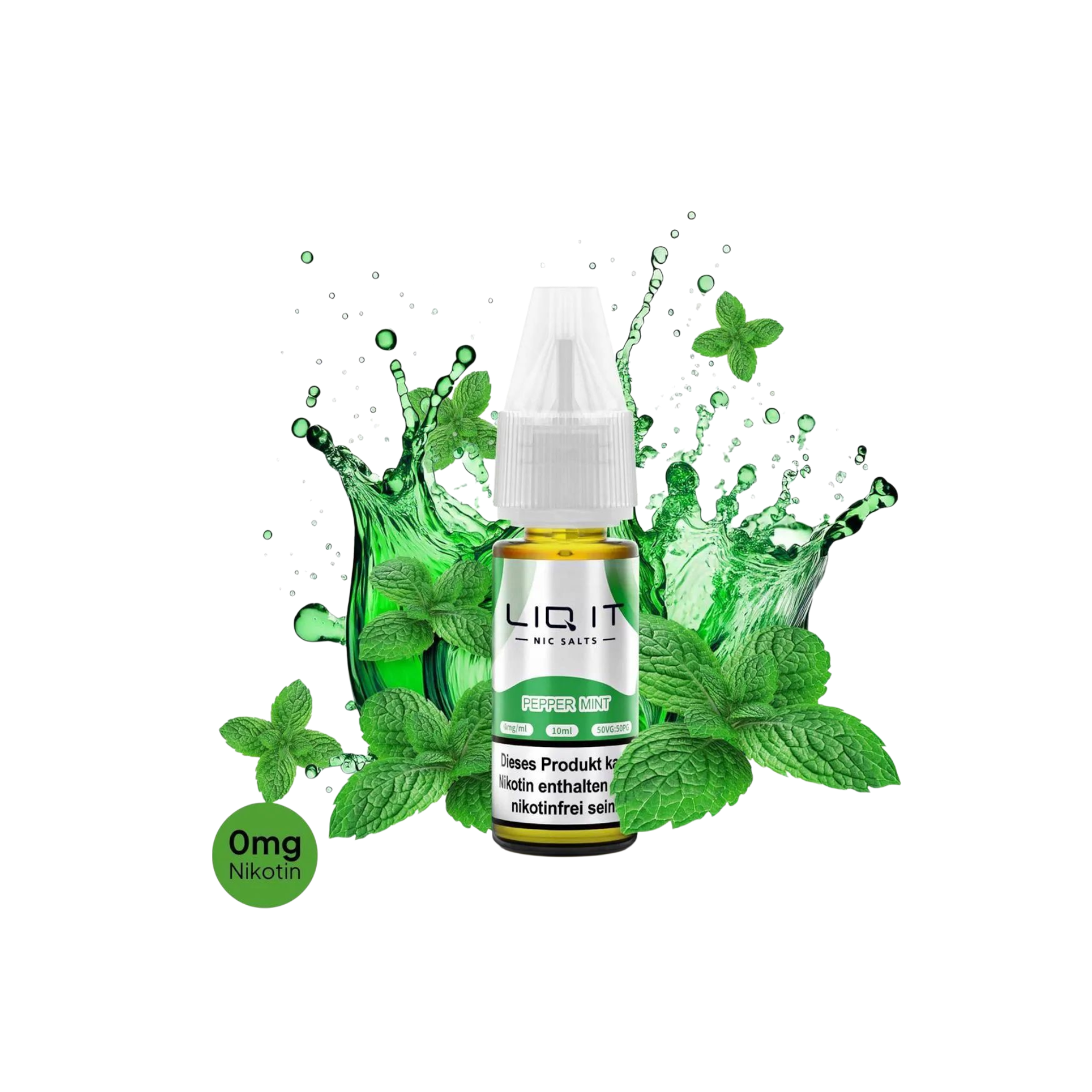 LIQ IT - Nikotinsalz-Liquid - 10ml - Pepper Mint - 0mg