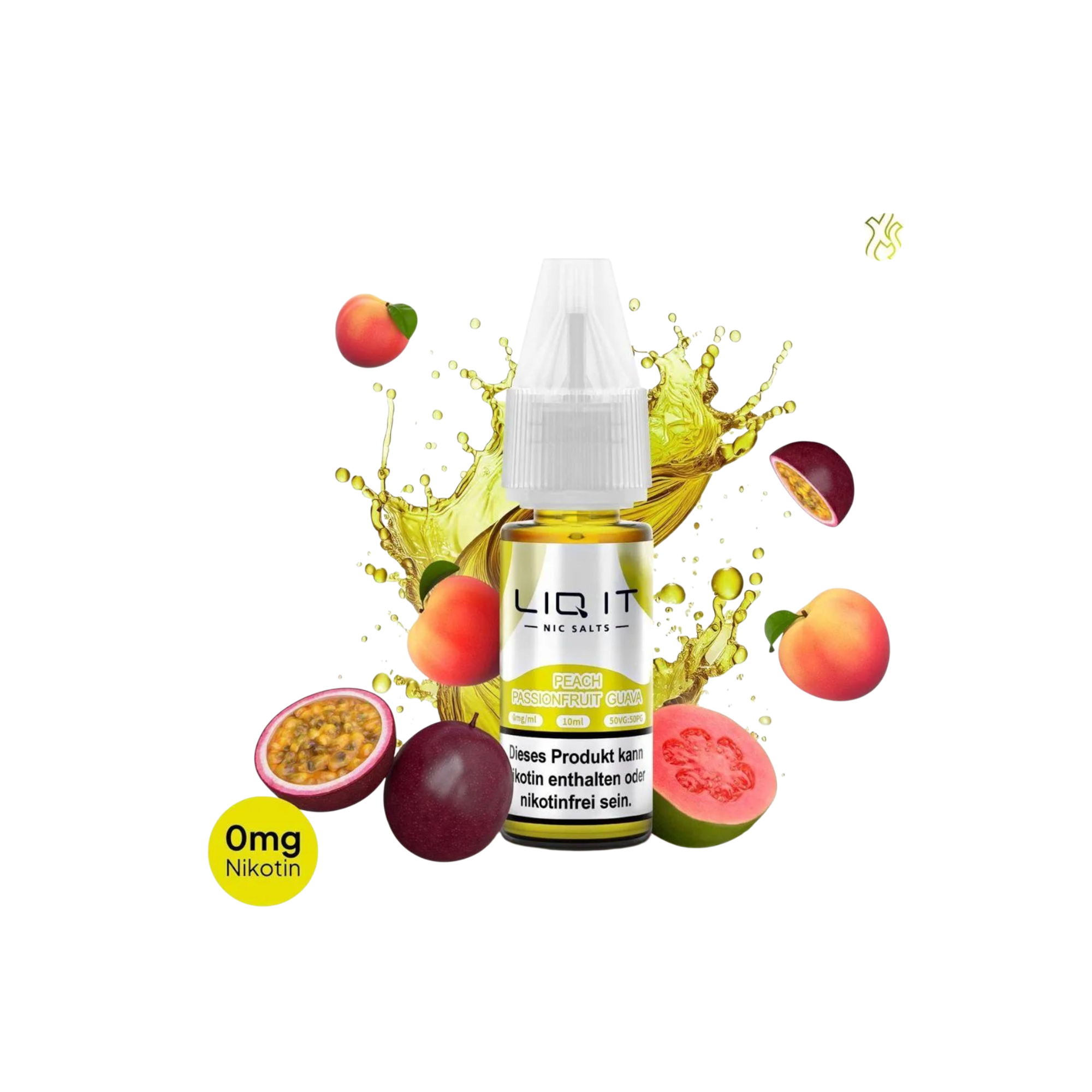 LIQ IT - Nikotinsalz-Liquid - 10ml - Peach Passionfruit Guava - 0mg