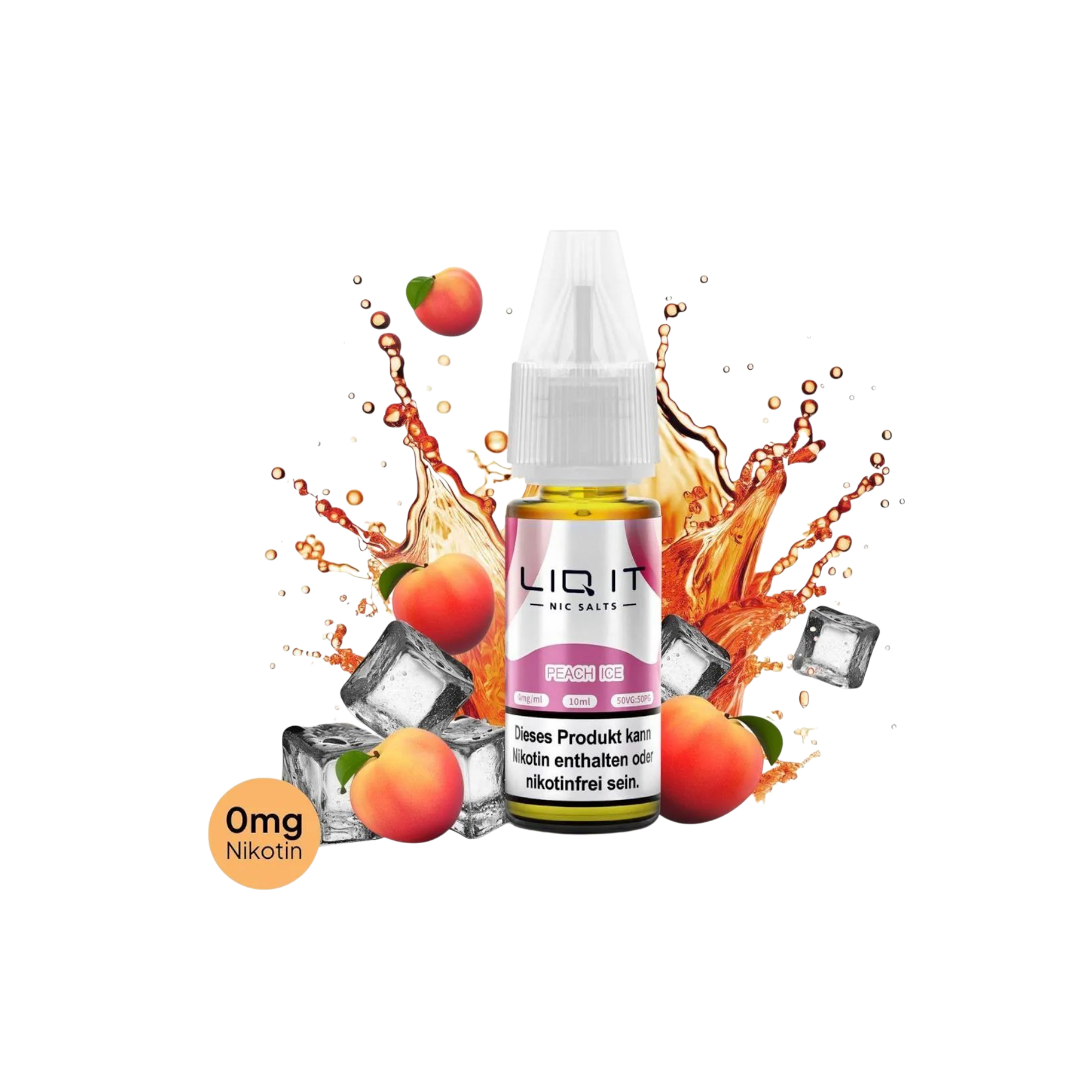 LIQ IT - Nikotinsalz-Liquid - 10ml - Peach Ice - 0mg