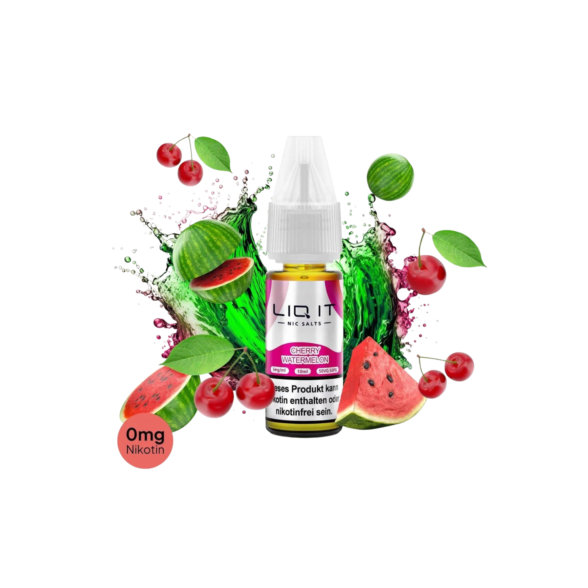 LIQ IT - Nikotinsalz-Liquid - 10ml - Cherry Watermelon - 0mg