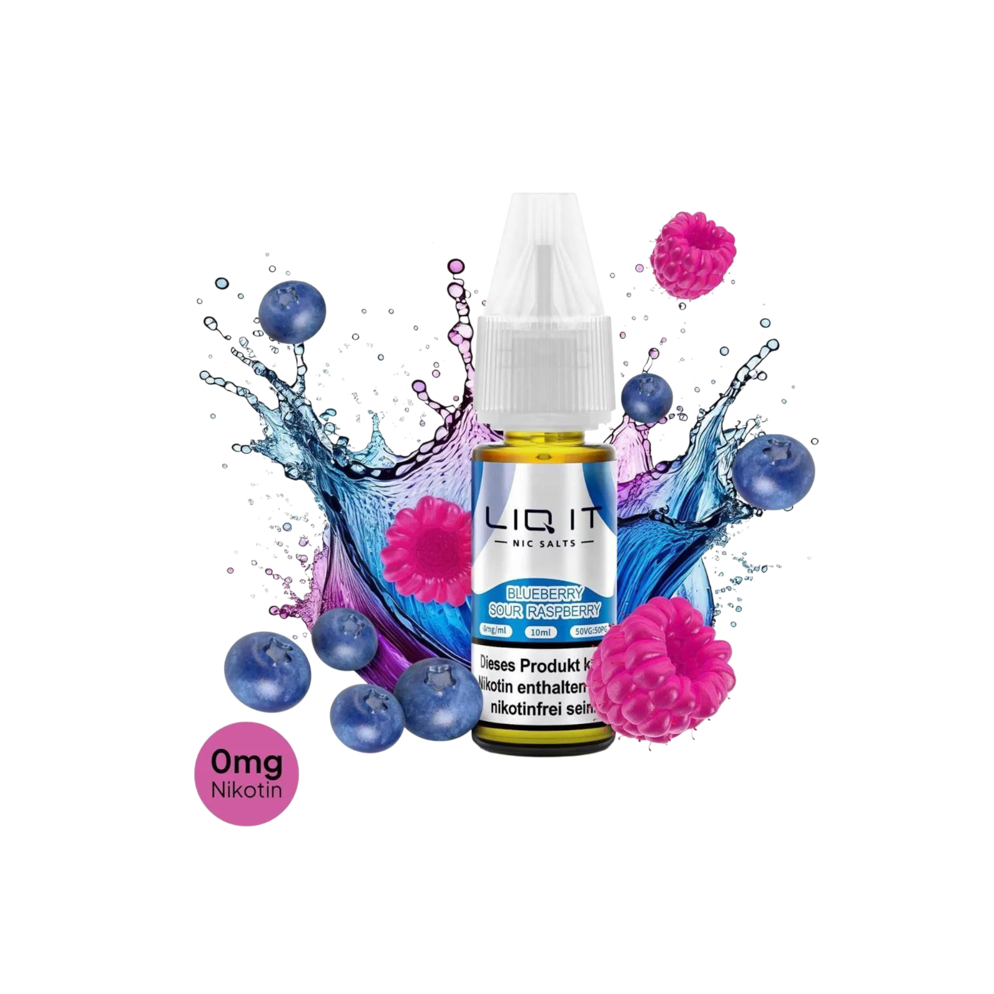 LIQ IT - Nikotinsalz-Liquid - 10ml - Blueberry Sour Raspberry - 0mg
