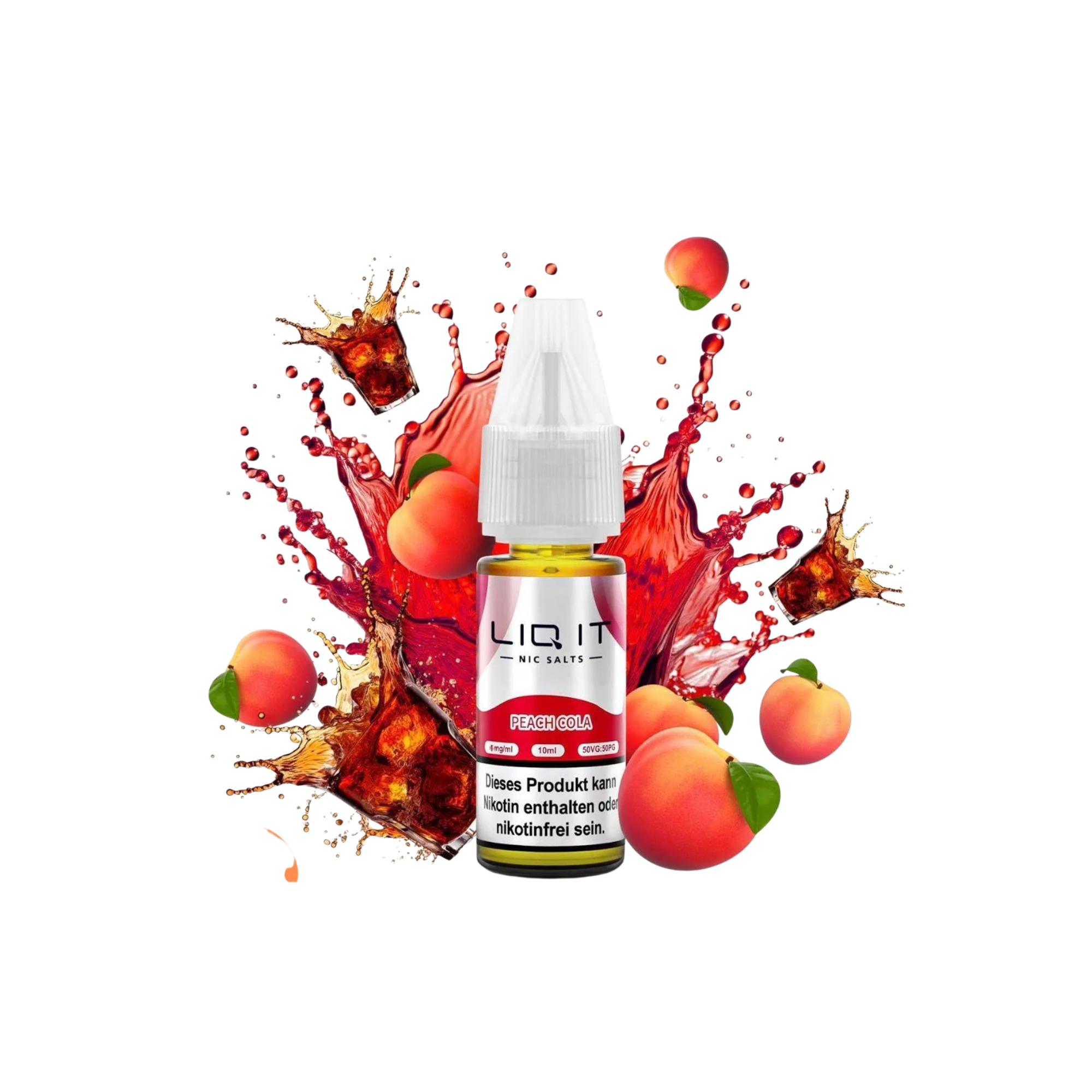 LIQ IT - Nikotinsalz-Liquid - 10ml - Peach Cola - 0mg