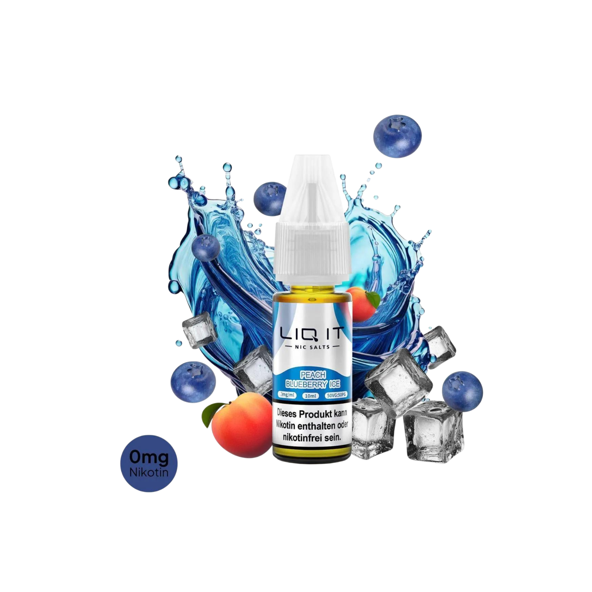 LIQ IT - Nikotinsalz-Liquid - 10ml - Peach Blueberry Ice - 0mg