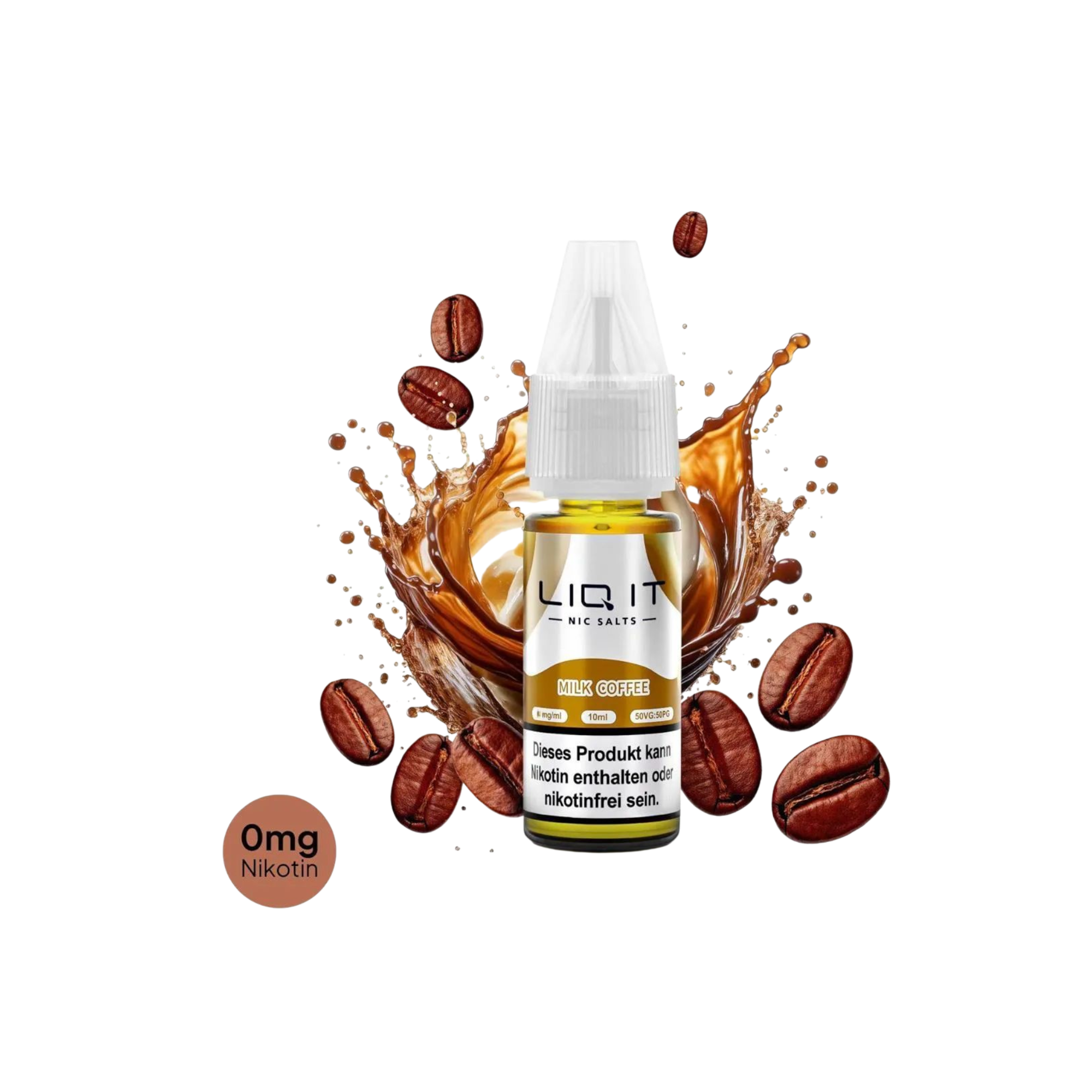 LIQ IT - Nikotinsalz-Liquid - 10ml - Milk Coffee - 0mg