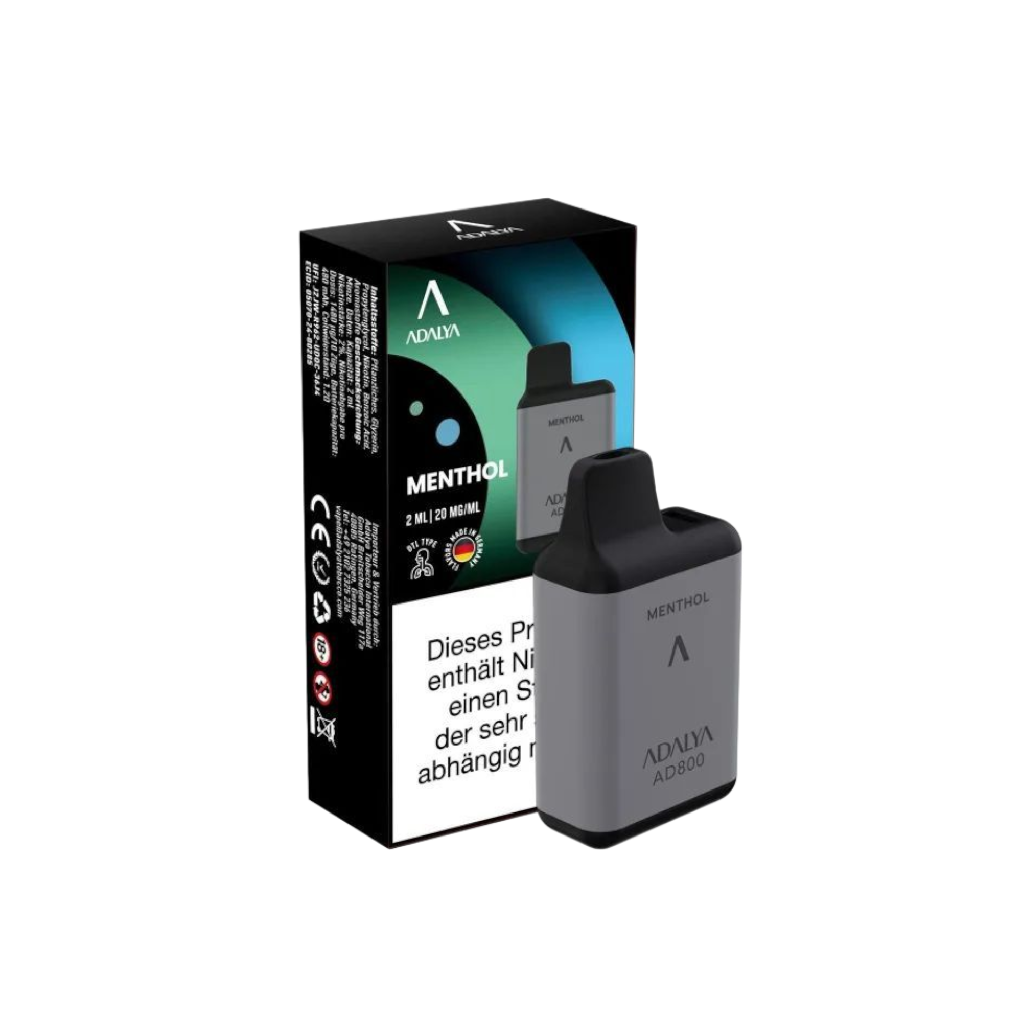 Adalya - AD800 Einweg Vape - 20mg - Menthol