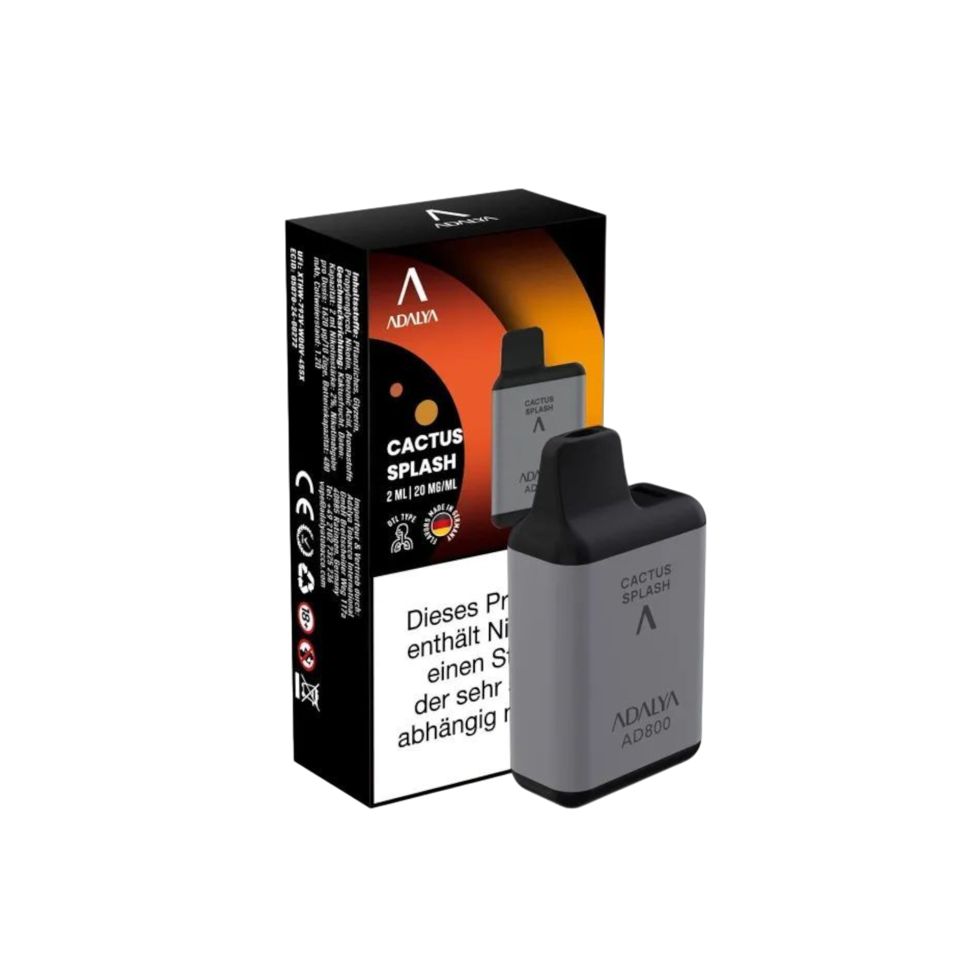 Adalya - AD800 Einweg Vape - 20mg - Cactus Splash