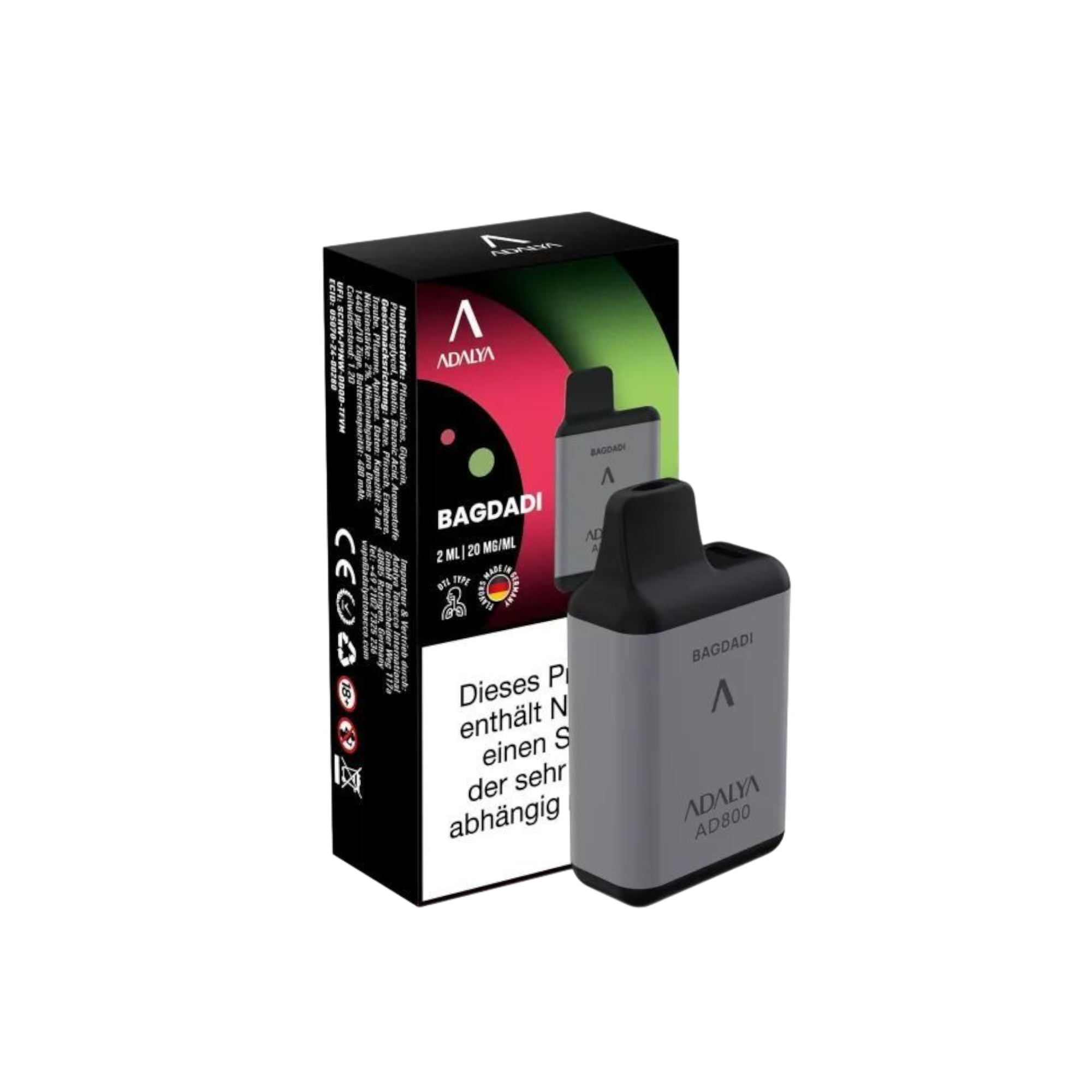 Adalya - AD800 Einweg Vape - 20mg - Bagdadi