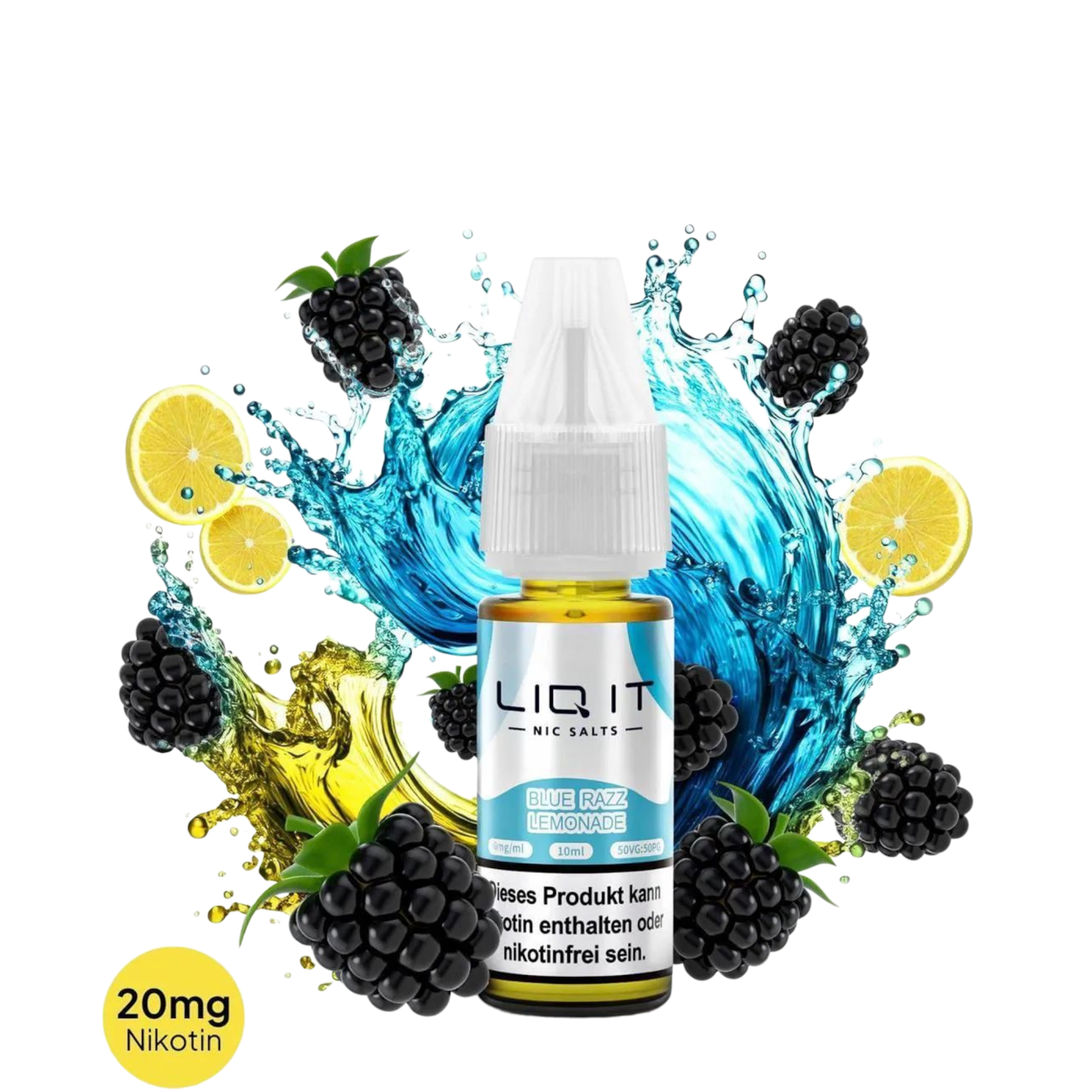 LIQ IT - Nikotinsalz-Liquid - 10ml - Blue Razz Lemonade - 20mg
