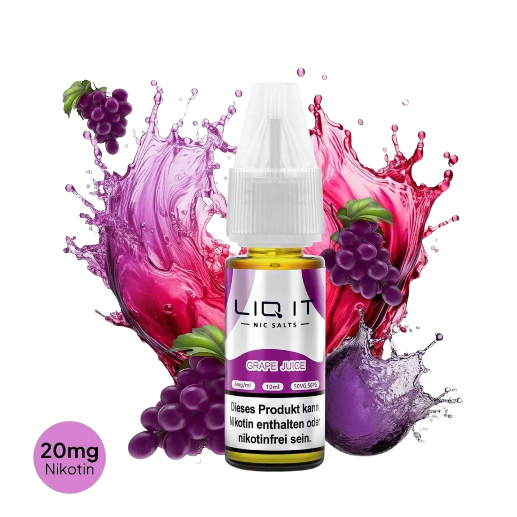 LIQ IT - Nikotinsalz-Liquid - 10ml - Grape Juice - 20mg