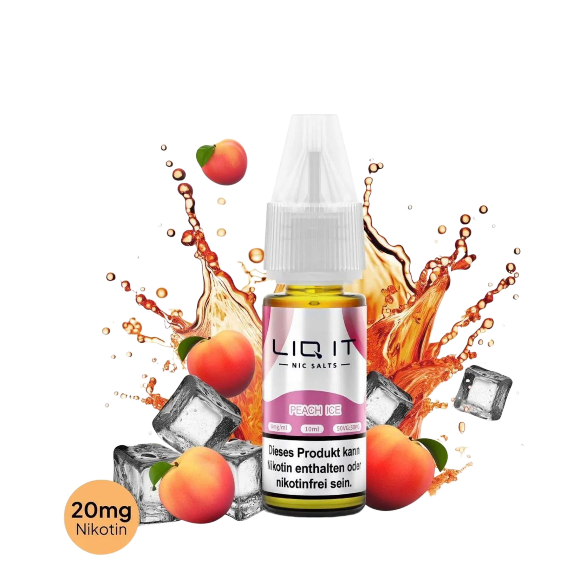 LIQ IT - Nikotinsalz-Liquid - 10ml - Peach Ice - 20mg