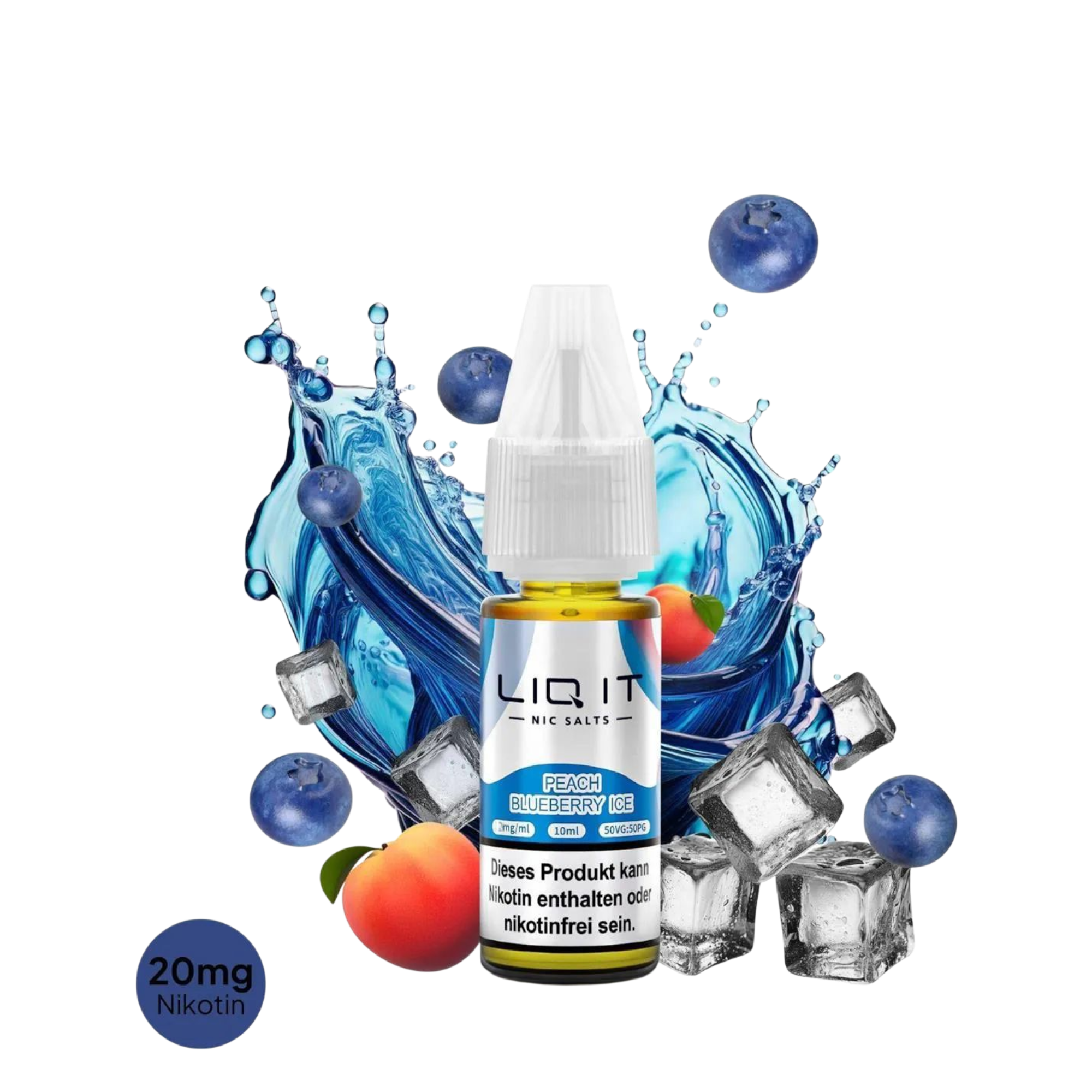 LIQ IT - Nikotinsalz-Liquid - 10ml - Peach Blueberry Ice - 20mg