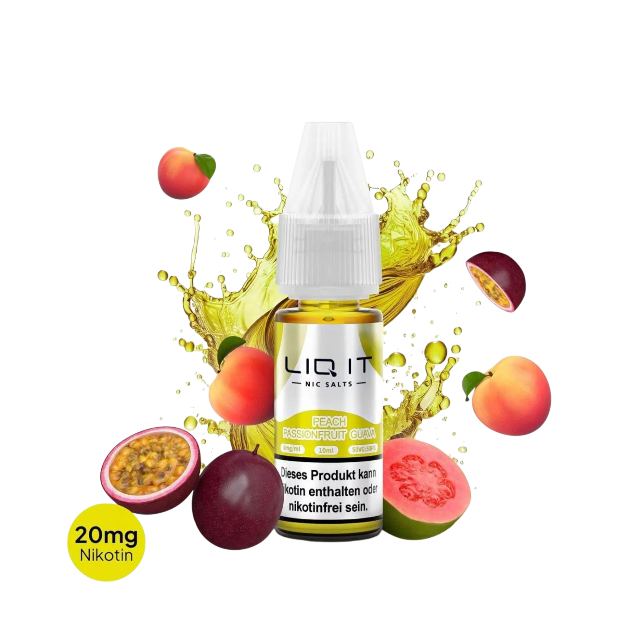 LIQ IT - Nikotinsalz-Liquid - 10ml - Peach Passionfruit Guava - 20mg