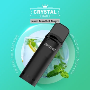 SKE - Crystal 800 Pro - Prefilled Pod - 20mg - 2er Paket - Fresh Menthol Mojito
