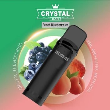 SKE - Crystal 800 Pro - Prefilled Pod - 20mg - 2er Paket - Peach Blueberry Ice