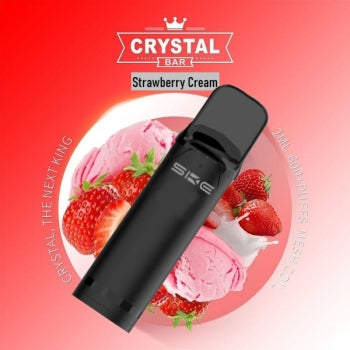 SKE - Crystal 800 Pro - Prefilled Pod - 20mg - 2er Paket - Strawberry Cream