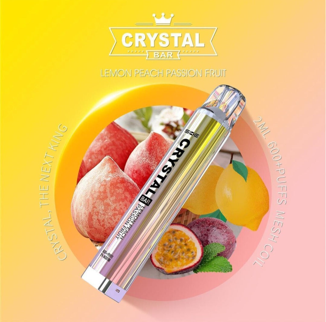 SKE - Crystal Bar - Einweg E-Zigarette - Lemon Peach Passion Fruit - 20mg CP