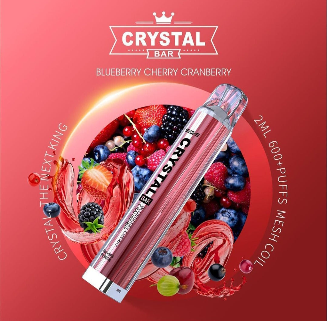 SKE - Crystal Bar - Einweg E-Zigarette - Blueberry Cherry Cranberry - 20mg CP