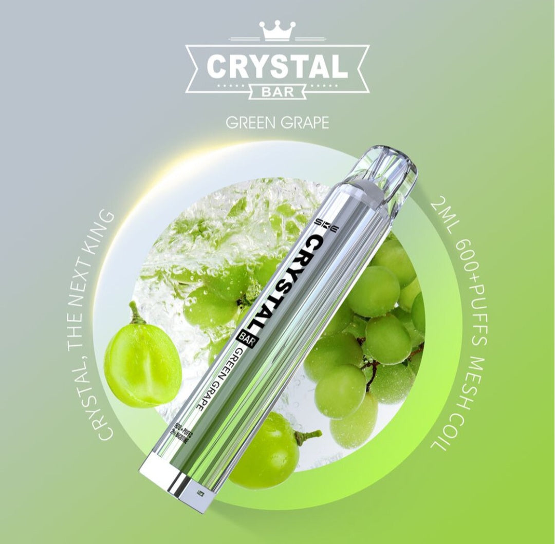 SKE - Crystal Bar - Einweg E-Zigarette - Green Grape - 20mg CP