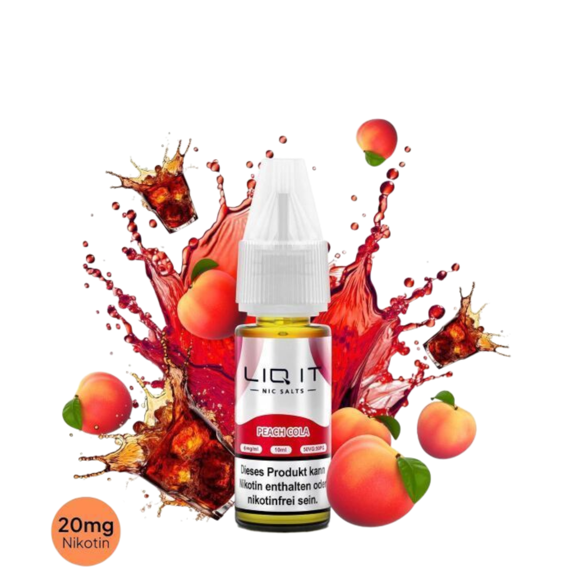 LIQ IT - Nikotinsalz-Liquid - 10ml - Peach Cola - 20mg
